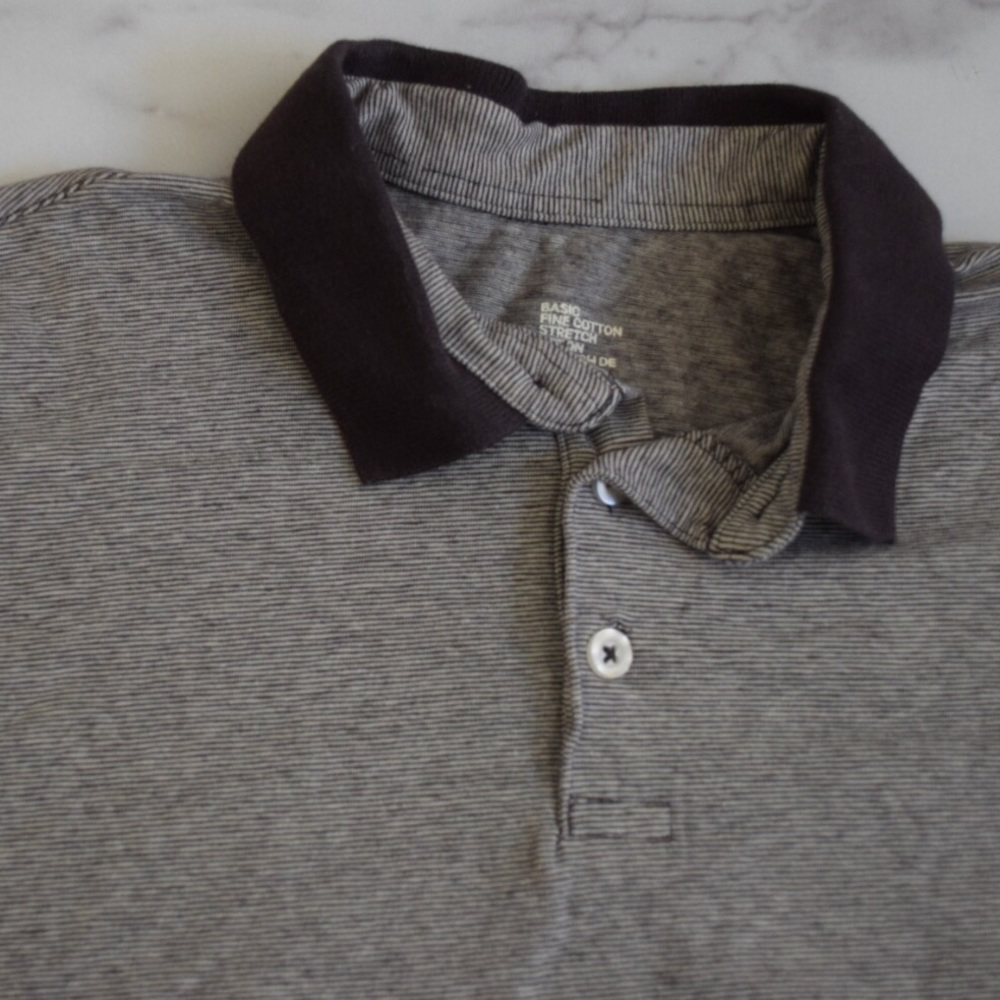 H&M Stripped Collared T-Shirt